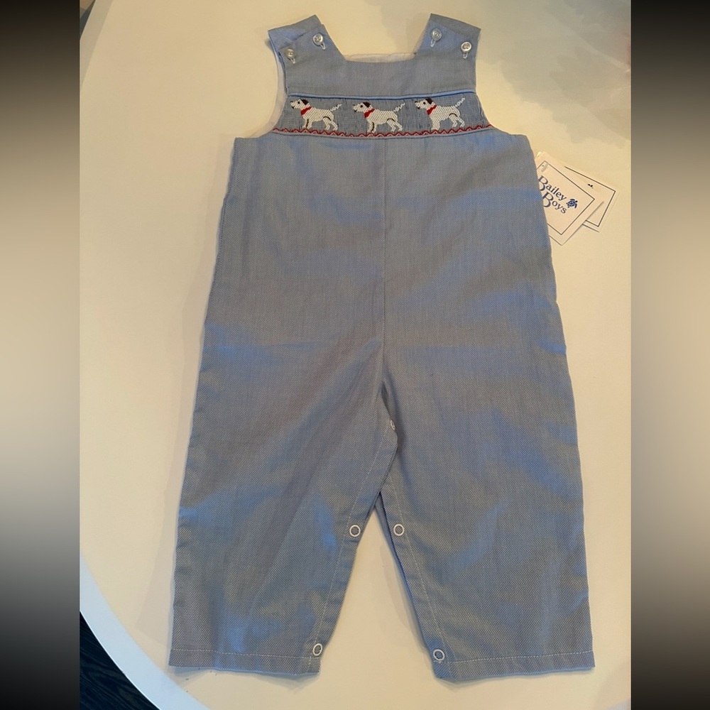 NWT Bailey Boys Smocked Longall  - 12 mo